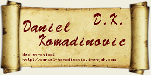Daniel Komadinović vizit kartica